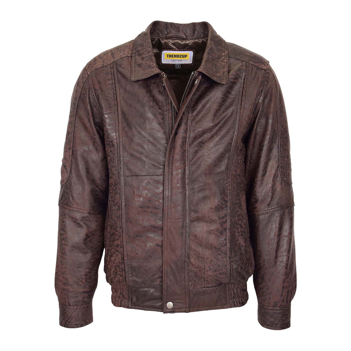 Mens Bomber Leather Jacket Classic Style Jim Brown Nubuck
