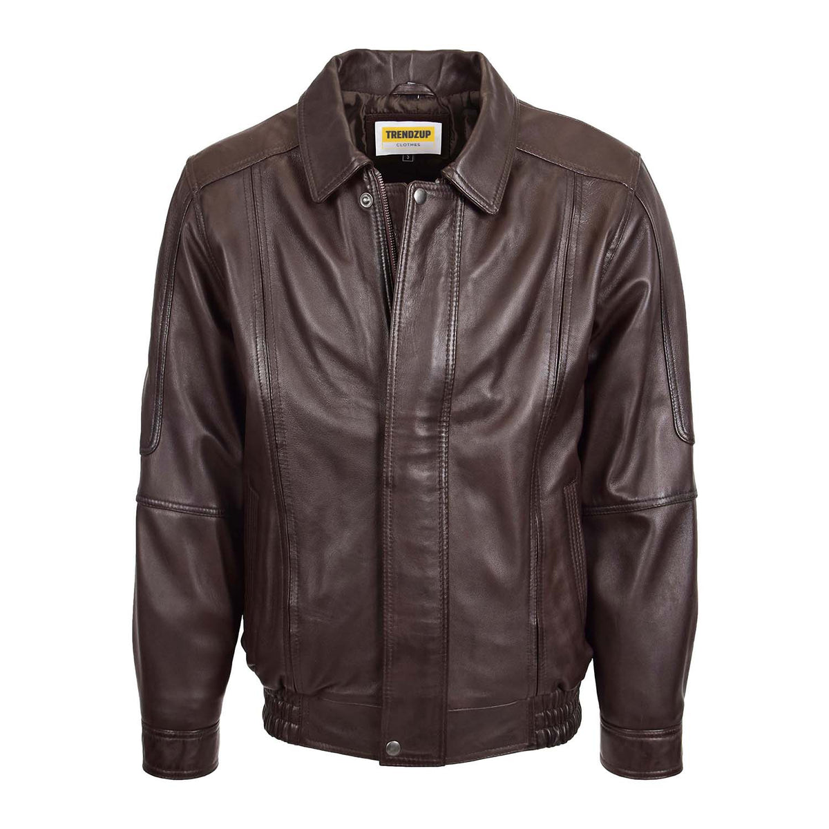 Mens Bomber Leather Jacket Classic Style Jim Brown Nappa